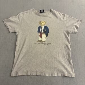Vintage 90s Polo Bear Ralph Lauren T Shirt Gea Graphic Bear Tee Mens S